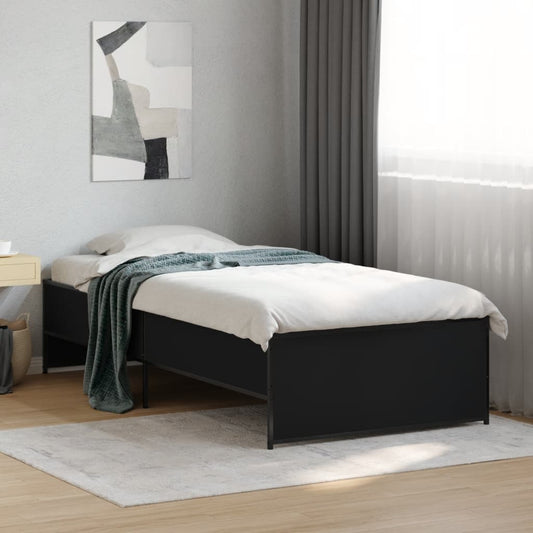 Bed Frame without Mattress Black 90x190 cm Single