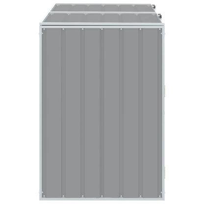 Wheelie Bin Storage for Double Bins Grey 144x81x113 cm Steel