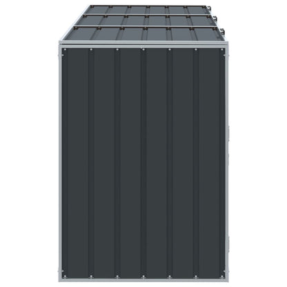 Wheelie Bin Storage for Triple Bins Anthracite 85"x31.9"x45.3" Steel