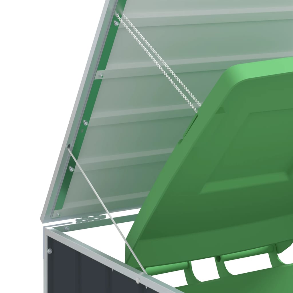 Wheelie Bin Storage for Triple Bins Anthracite 85"x31.9"x45.3" Steel