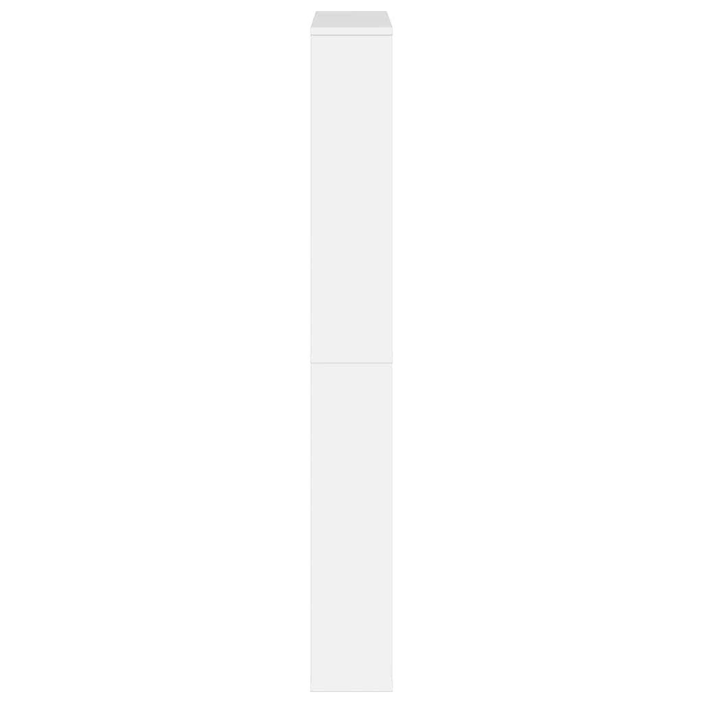 Shoe Cabinet with Mirror 4-Layer High Gloss White 63x17x134 cm