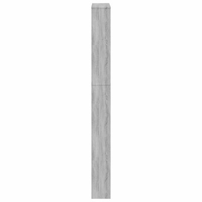 Shoe Cabinet with Mirror 5-Layer Grey Sonoma 63x17x169.5 cm