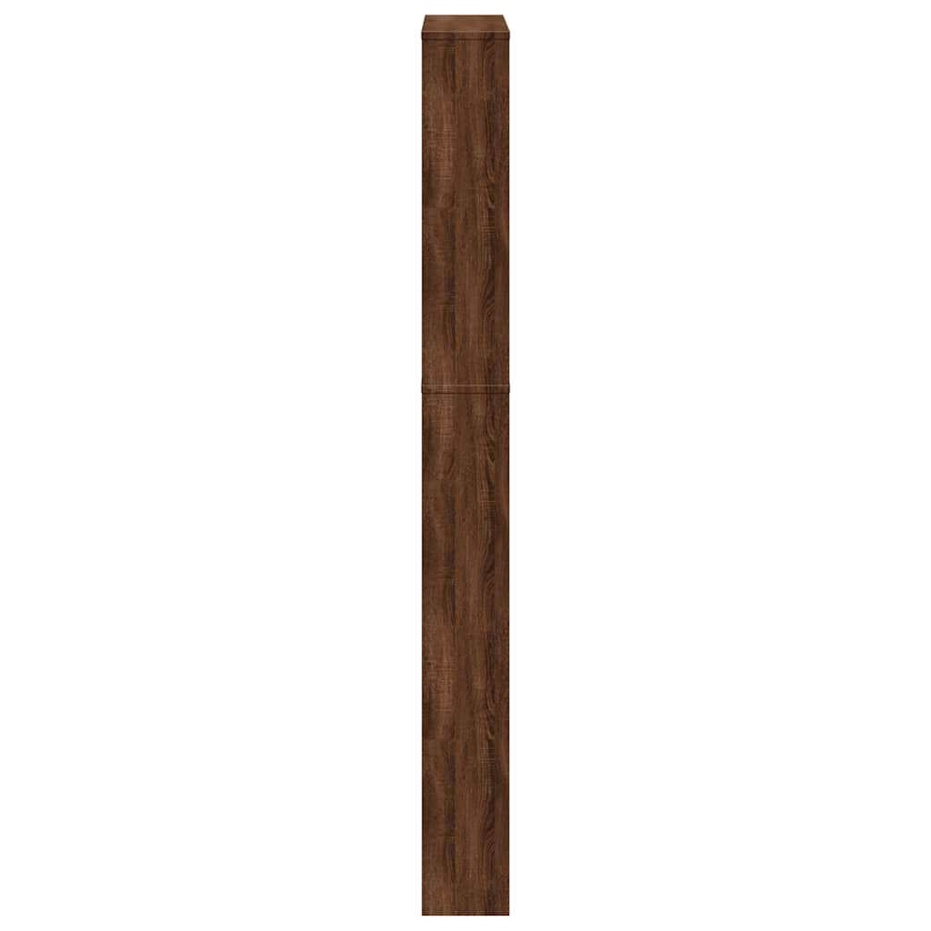 Shoe Cabinet with Mirror 5-Layer Brown Oak 63x17x169.5 cm