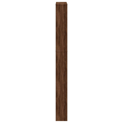 Shoe Cabinet with Mirror 5-Layer Brown Oak 63x17x169.5 cm