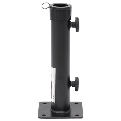 vidaXL Parasol Base Matt Black Steel with powder coating Compact