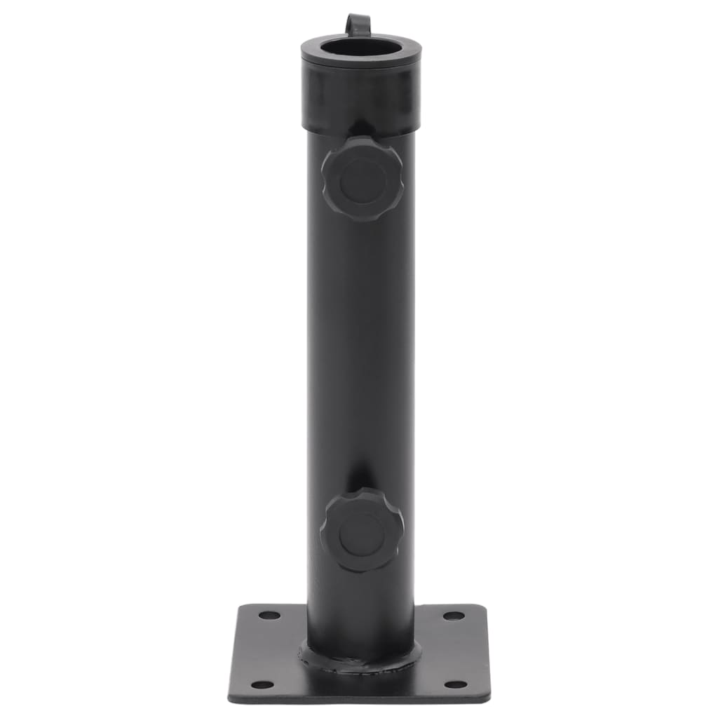 vidaXL Parasol Base Matt Black Steel with powder coating Compact
