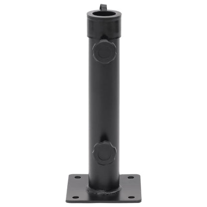 vidaXL Parasol Base Matt Black Steel with powder coating Compact