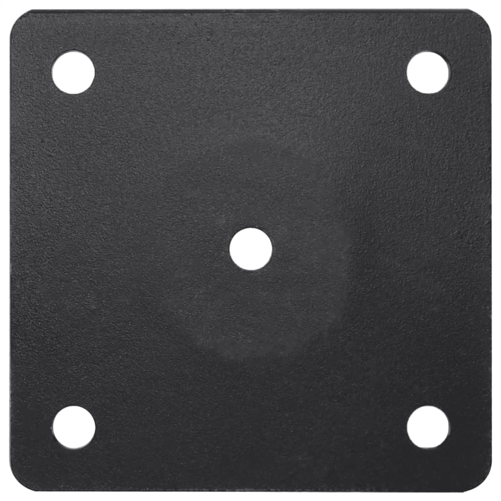 vidaXL Parasol Base Matt Black Steel with powder coating Compact