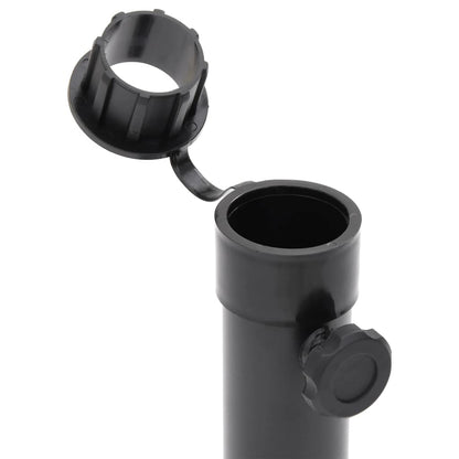 vidaXL Parasol Base Matt Black Steel with powder coating Compact