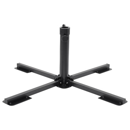 vidaXL Parasol Base Glossy black Steel with powder coating Standard