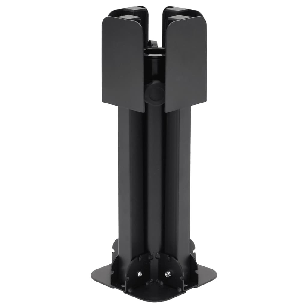 vidaXL Parasol Base Glossy black Steel with powder coating Standard
