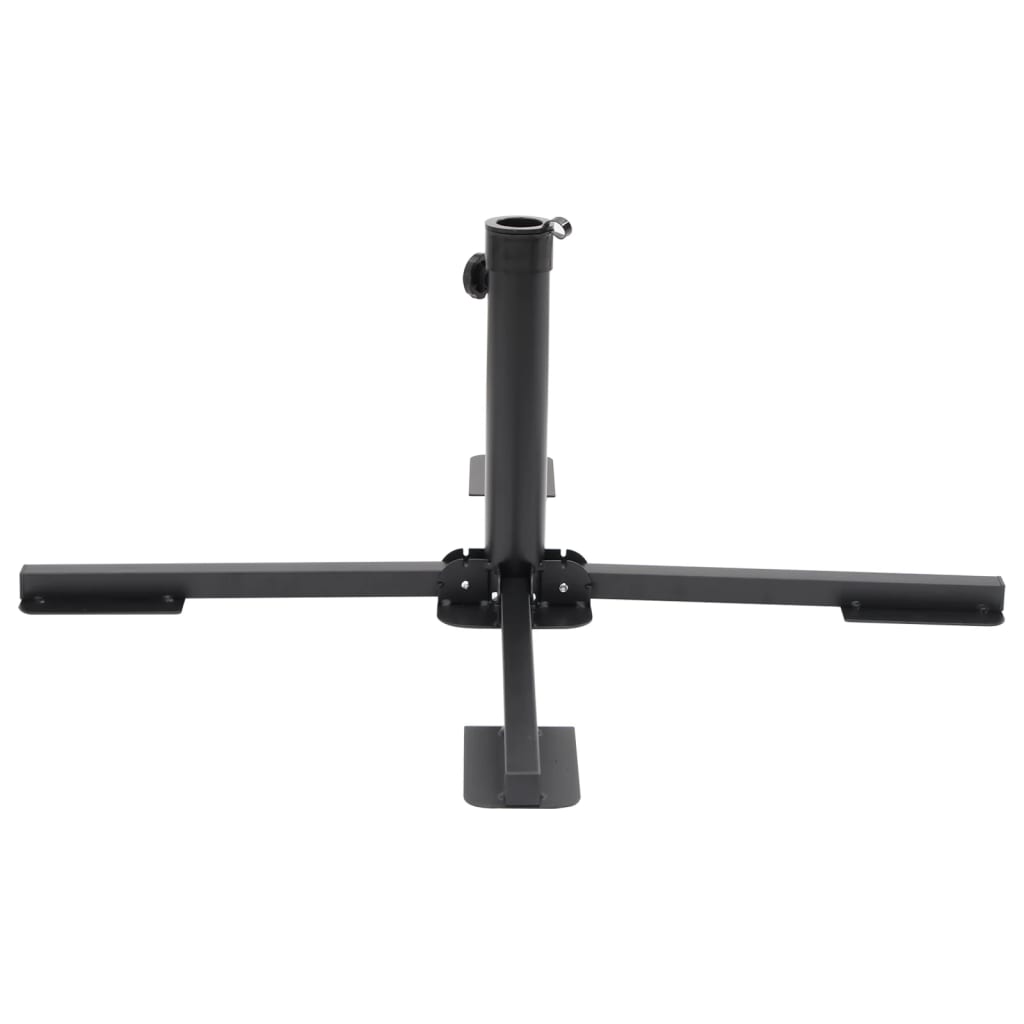 vidaXL Parasol Base Glossy black Steel with powder coating Standard