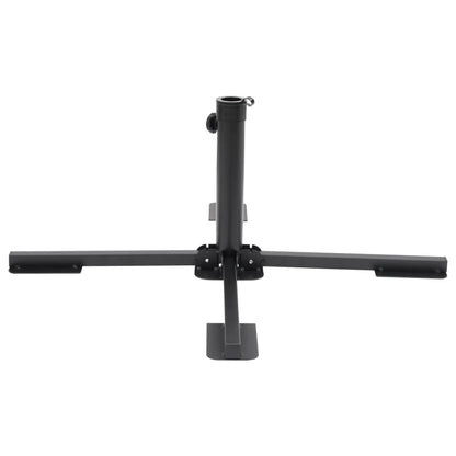 vidaXL Parasol Base Glossy black Steel with powder coating Standard