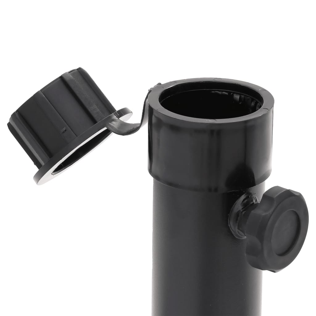 vidaXL Parasol Base Glossy black Steel with powder coating Standard