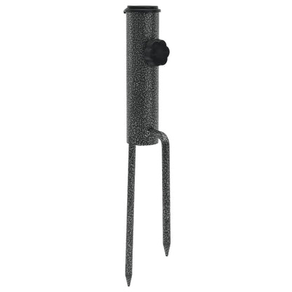 vidaXL Parasol Stand Black Galvanized steel Adjustable diameter