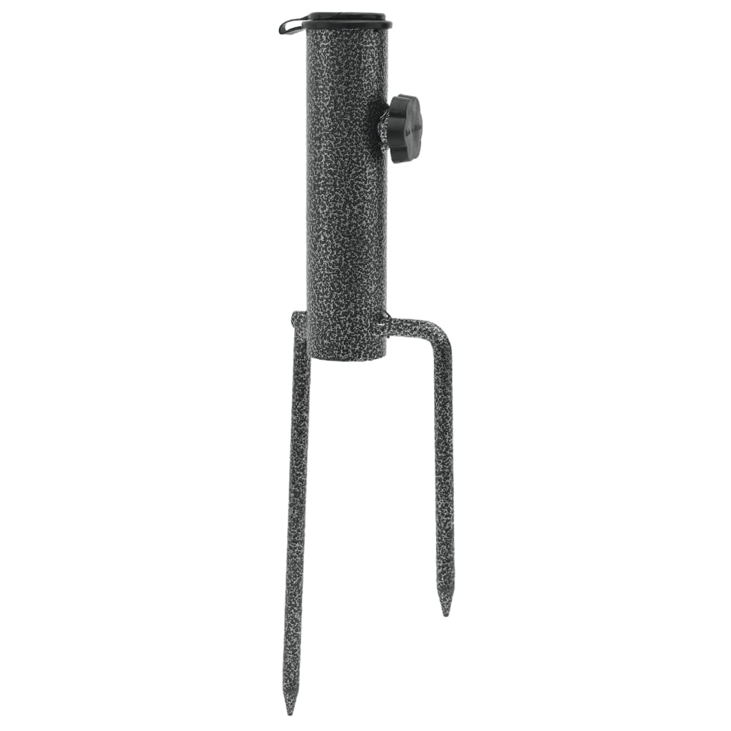 vidaXL Parasol Stand Black Galvanized steel Adjustable diameter