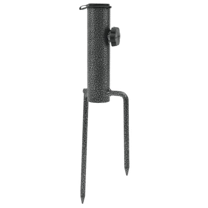 vidaXL Parasol Stand Black Galvanized steel Adjustable diameter