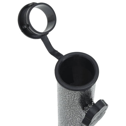 vidaXL Parasol Stand Black Galvanized steel Adjustable diameter