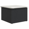 11 Piece Garden Sofa Set with Cushions Black Poly Rattan
