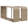 11 Piece Garden Sofa Set with Cushions Beige Poly Rattan