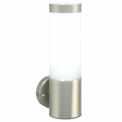 Outdoor Wall Light 2 pcs Silver 12 x 8.5 x 27 cm