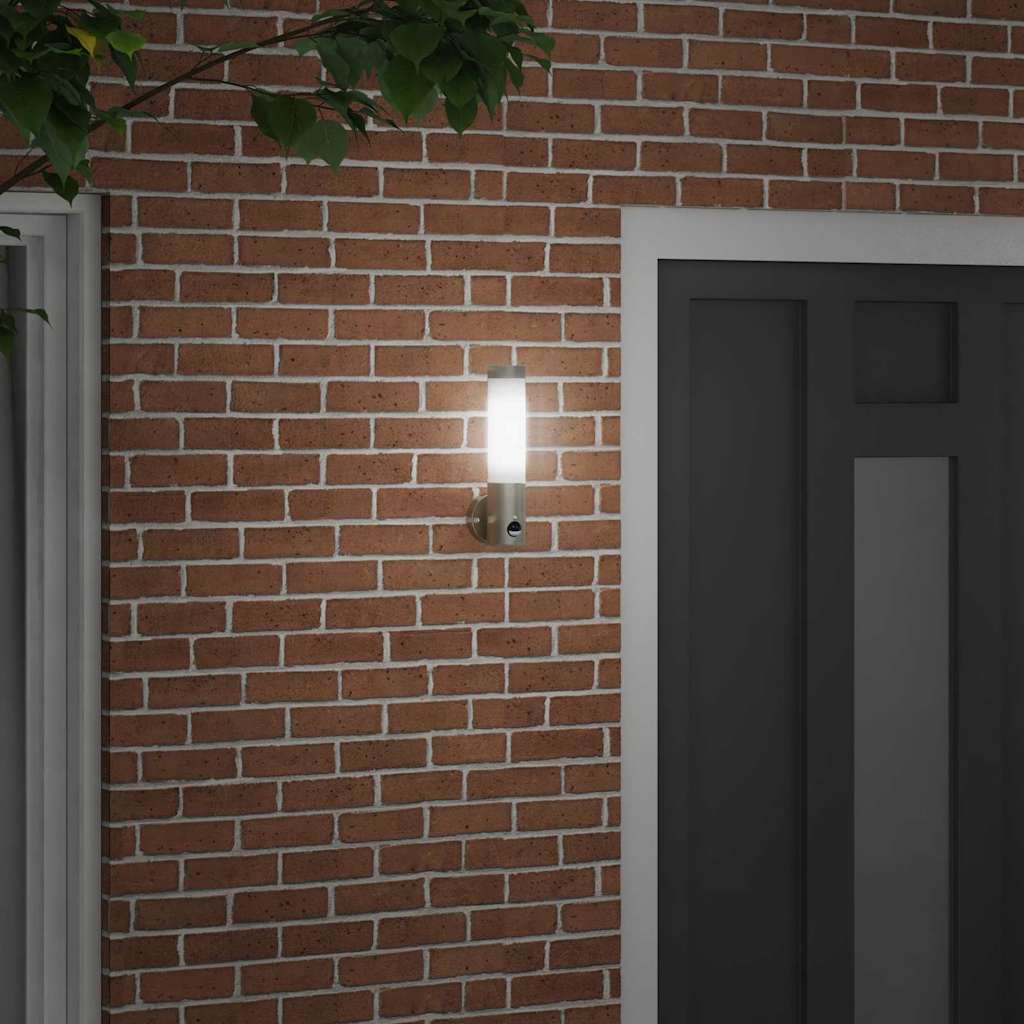Outdoor Wall Light Silver 12 x 8.5 x 29 cm
