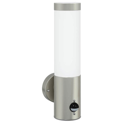 Outdoor Wall Light 2 pcs Silver 12 x 8.5 x 29 cm