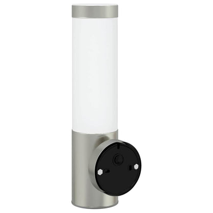 Outdoor Wall Light 2 pcs Silver 12 x 8.5 x 29 cm