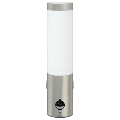 Outdoor Wall Light 2 pcs Silver 12 x 8.5 x 29 cm
