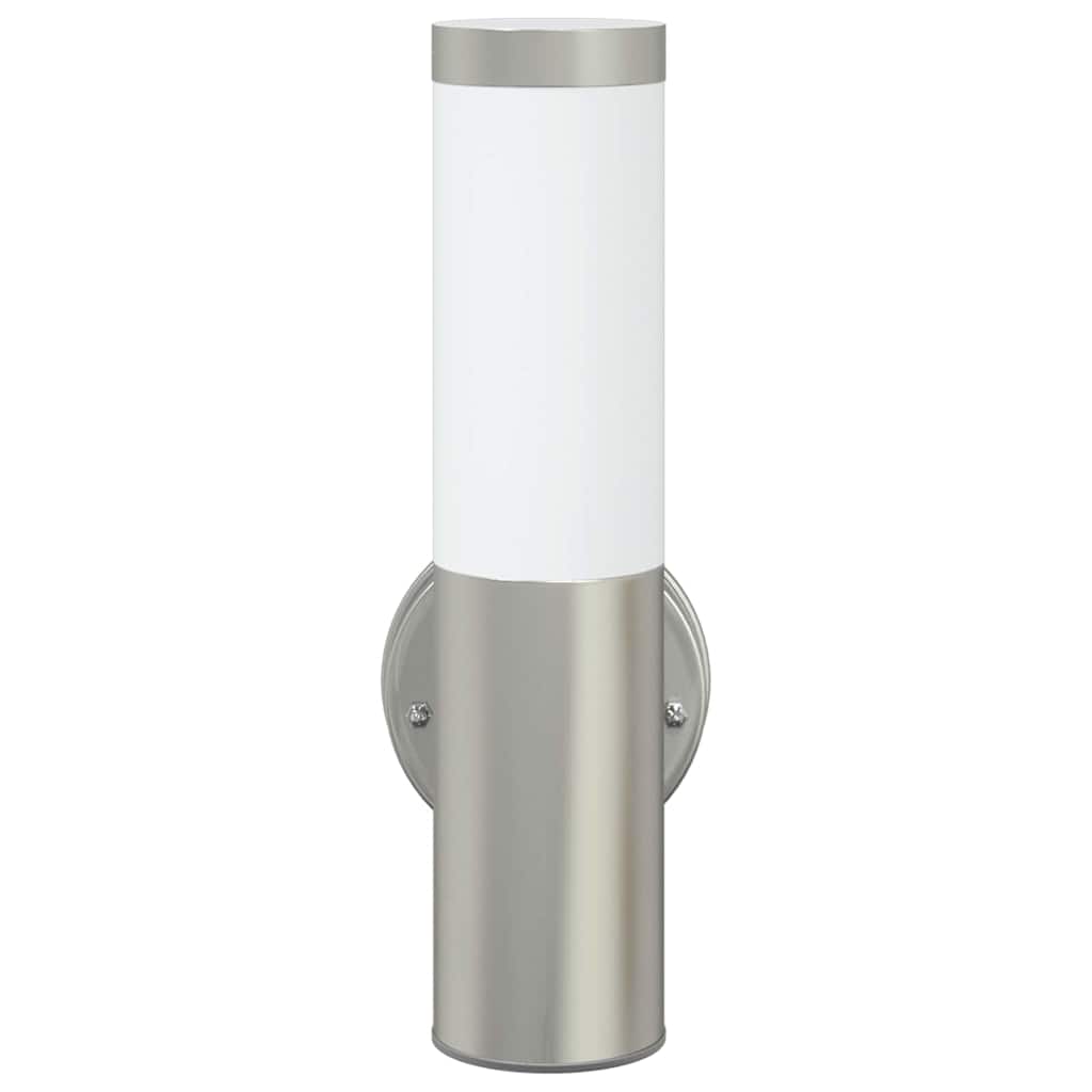 Outdoor Wall Light 2 pcs Silver 15 x 7.5 x 33 cm