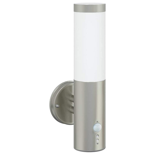 Outdoor Wall Light Silver 15 x 7.5 x 33 cm