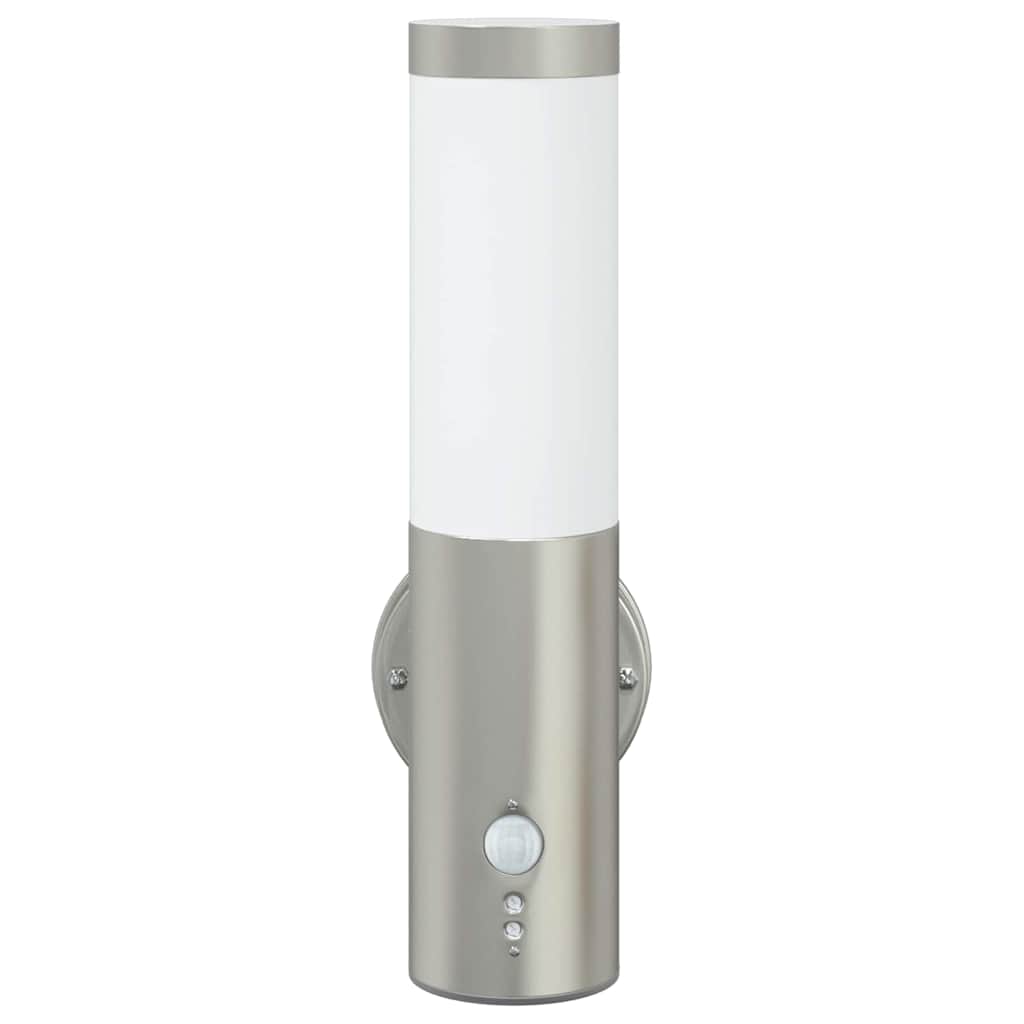 Outdoor Wall Light 2 pcs Silver 15 x 7.5 x 33 cm
