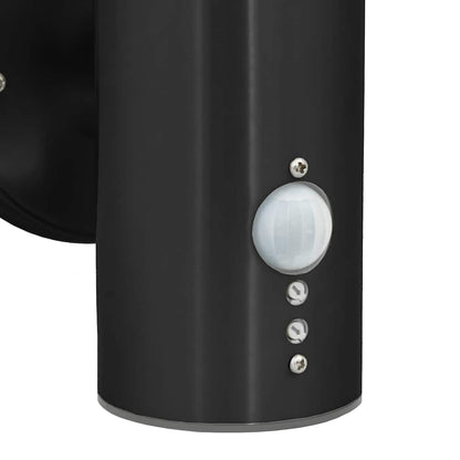 Outdoor Wall Light 2 pcs Black 15 x 7.5 x 33 cm