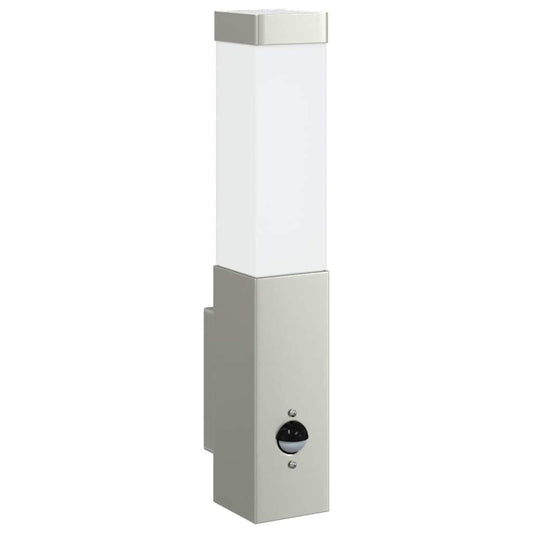 Outdoor Wall Light Silver 10.5 x 6 x 33 cm