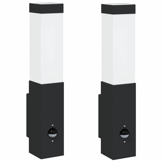 Outdoor Wall Light 2 pcs Black 10.5 x 6 x 33 cm