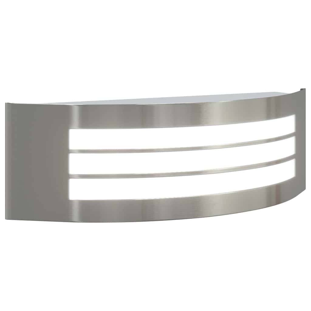 Outdoor Wall Light 2 pcs Silver 32 x 10 x 10 cm