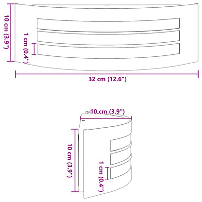 Outdoor Wall Light Black 32 x 10 x 10 cm