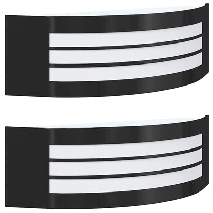 Outdoor Wall Light 2 pcs Black 32 x 10 x 10 cm