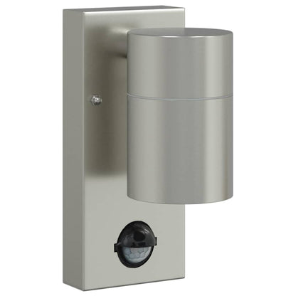 Outdoor Wall Light Silver 6.5 x 10.5 x 16 cm