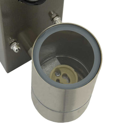 Outdoor Wall Light 2 pcs Silver 6.5 x 10.5 x 16 cm