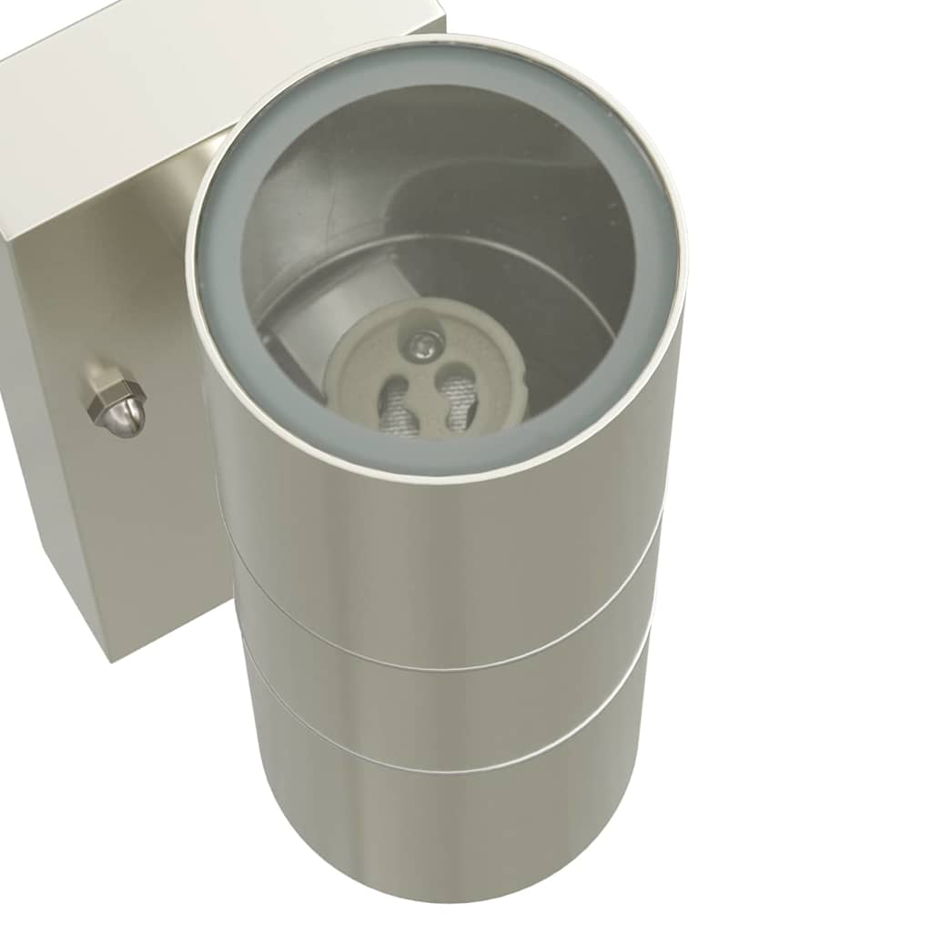 Outdoor Wall Light Silver 7 x 10 x 22 cm