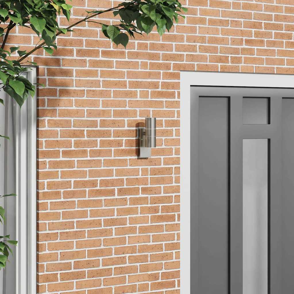 Outdoor Wall Light Silver 7 x 10 x 22 cm