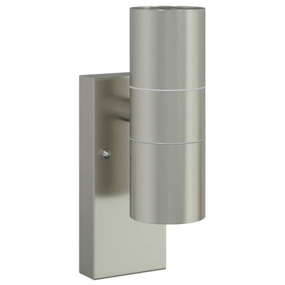 Outdoor Wall Light 2 pcs Silver 7 x 10 x 22 cm