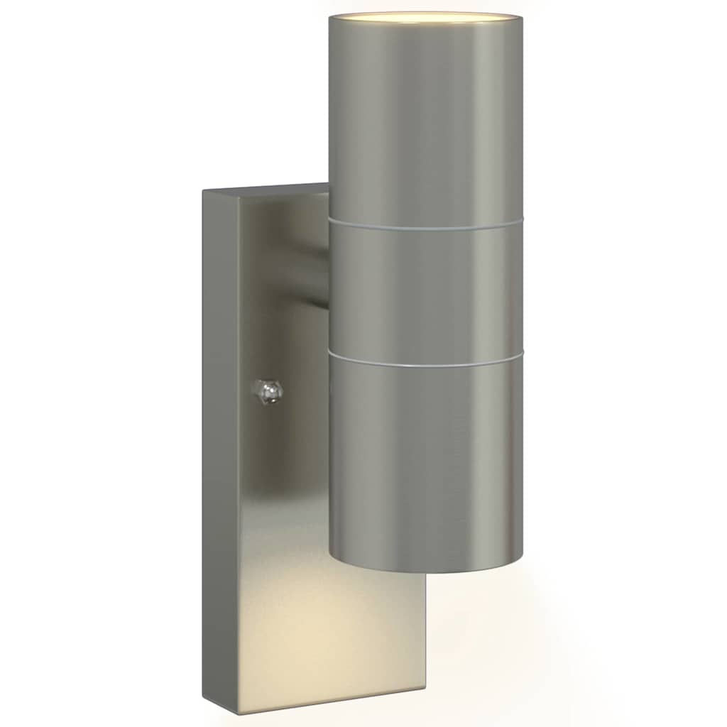 Outdoor Wall Light 2 pcs Silver 7 x 10 x 22 cm