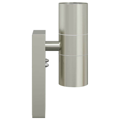 Outdoor Wall Light 2 pcs Silver 7 x 10 x 22 cm