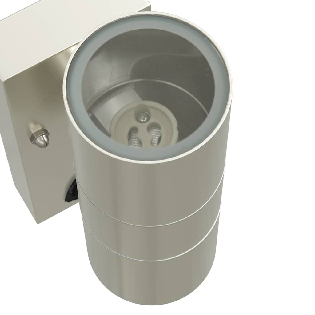 Outdoor Wall Light Silver 7 x 10 x 22 cm