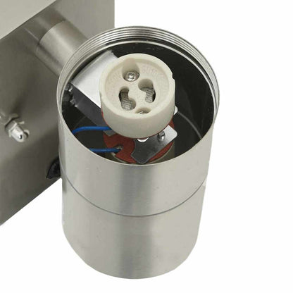 Outdoor Wall Light Silver 7 x 10 x 22 cm