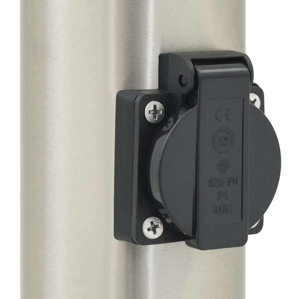Bollard Light with Sensor&Outlet 80 cm Stainless Steel IP44