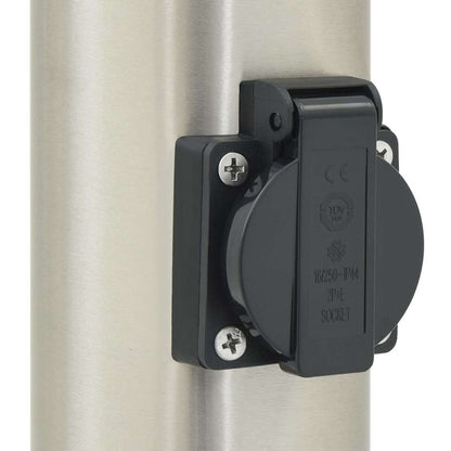 Bollard Lights with Sensor&Outlet 3pcs 110 cm Stainless Steel IP44