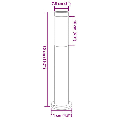 Bollard Light 50 cm Stainless Steel IP44